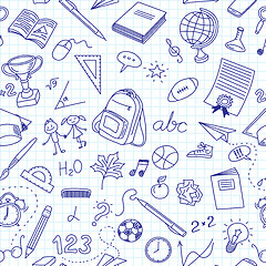 Image showing Back To School Seamless Pattern