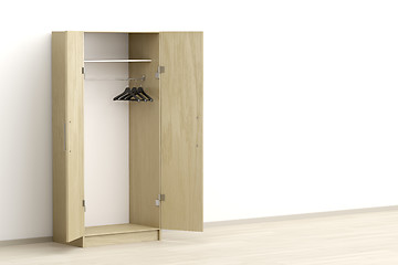 Image showing Empty wardrobe in the room