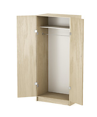 Image showing Empty wardrobe on white background