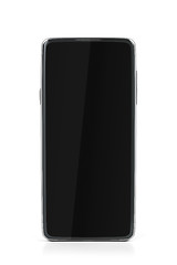 Image showing Front view of smartphone with empty screen