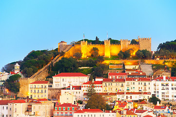 Image showing Lisbon Castle view, Portugal