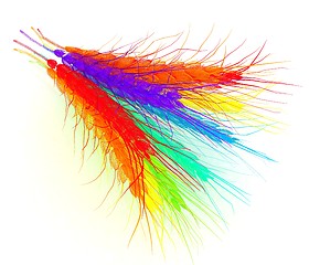 Image showing Colorful spikelets design. 3d render