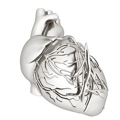 Image showing Metall heart. 3d render