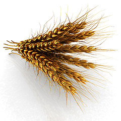 Image showing Golden spikelet. 3d render