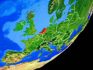 Image showing Netherlands on Earth from space