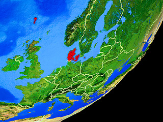 Image showing Denmark on Earth from space