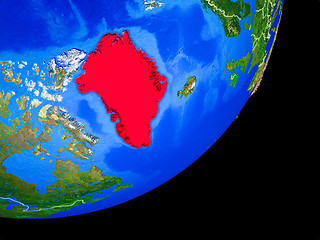 Image showing Greenland on Earth from space