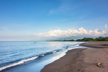 Image showing a dark sand beach in northern Bali Indonesia