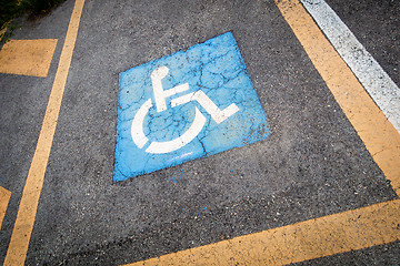 Image showing parking space for disabled person