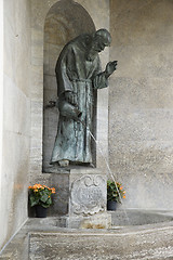 Image showing Brother Konrad statue in Altoetting