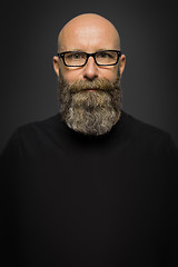 Image showing male portrait with full beard