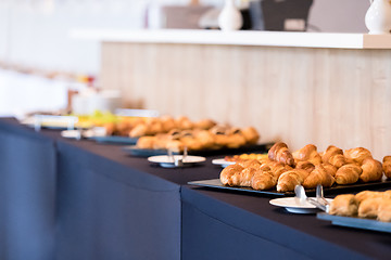 Image showing Coffee break table on business seminar