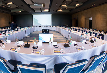 Image showing interior of big modern conference room