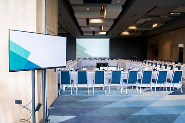 Image showing interior of big modern conference room