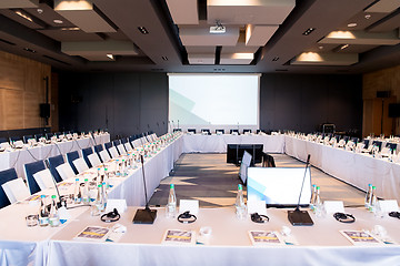 Image showing interior of big modern conference room