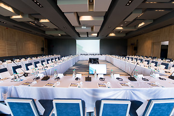 Image showing interior of big modern conference room