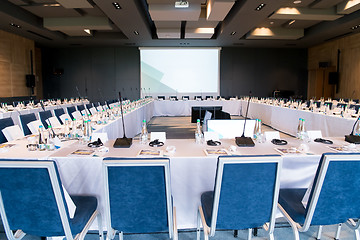 Image showing interior of big modern conference room