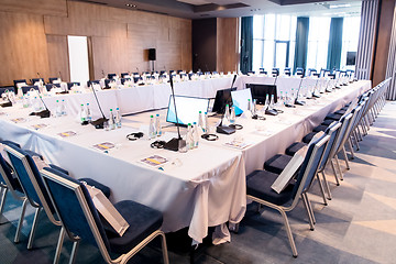 Image showing interior of big modern conference room