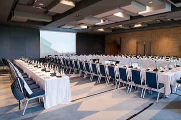 Image showing interior of big modern conference room