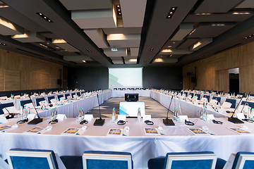 Image showing interior of big modern conference room