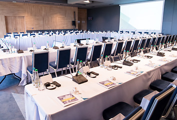 Image showing interior of big modern conference room