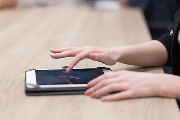 Image showing Businesswoman using tablet