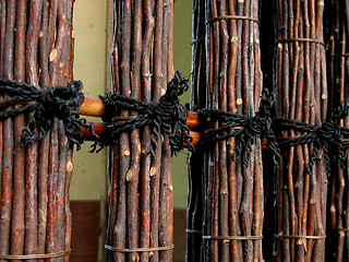 Image showing Wattle fence