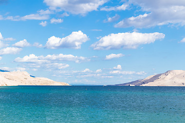 Image showing Rucica beach on dry rocky Pag island, Croatia