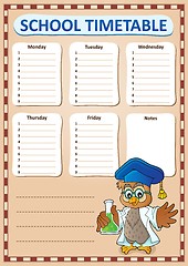 Image showing Weekly school timetable template 8
