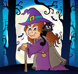 Image showing Witch with cat topic image 6