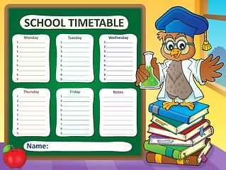 Image showing Weekly school timetable template 7