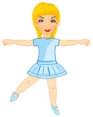Image showing Girl ballerina on white background is insulated