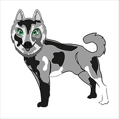 Image showing Vector illustration of the dog of the sort husky