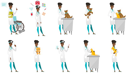 Image showing Vector set of doctor characters.