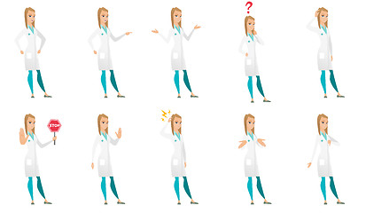 Image showing Vector set of doctor characters.