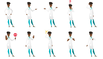 Image showing Vector set of doctor characters.