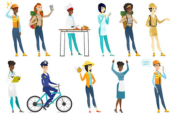 Image showing Professional women vector illustrations set.