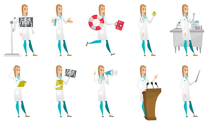 Image showing Vector set of doctor characters.