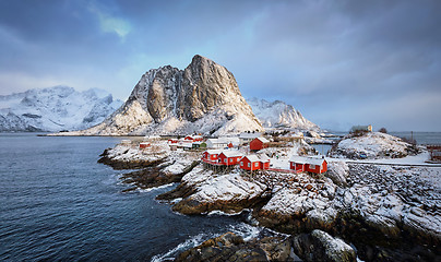 Image showing Hamnoy fishing village on Lofoten Islands, Norway 