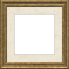 Image showing golden wooden frame with passe-partout
