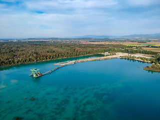 Image showing flight over borrow pit Hartheim Germany