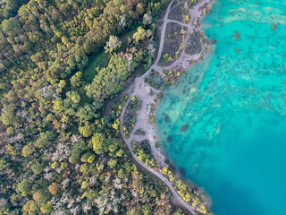 Image showing flight over borrow pit Hartheim Germany