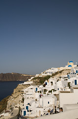 Image showing santorini sea view with hotels