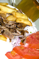 Image showing gyro plate dinner greece