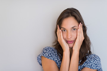 Image showing young woman isolated on white background