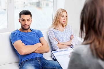 Image showing couple with problem at family psychologist office