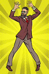 Image showing Dancing businessman. Disco dance club music