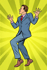 Image showing Dancing businessman. Disco dance club music