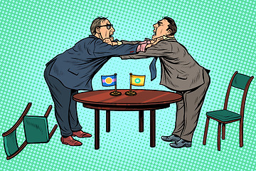 Image showing policy diplomacy and negotiations. Fight opponents