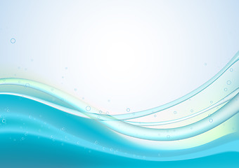 Image showing Blue Abstract lines background